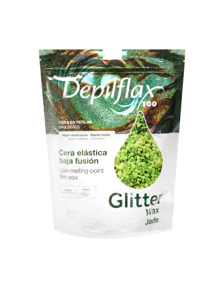 Depilflax 100 elastyczny wosk do depilacji o niskiej temperature topnienia perłowy Jade 1000 g 