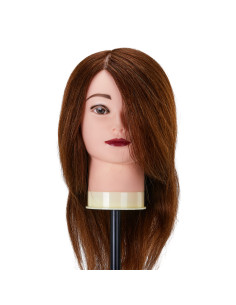 Hairdressing training head f wz1 natural hair color 4h length 16