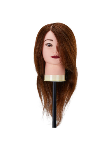 Główka treningowa fryzjerska Gabbiano WZ1 naturalne włosy, kolor 4H, długość 16