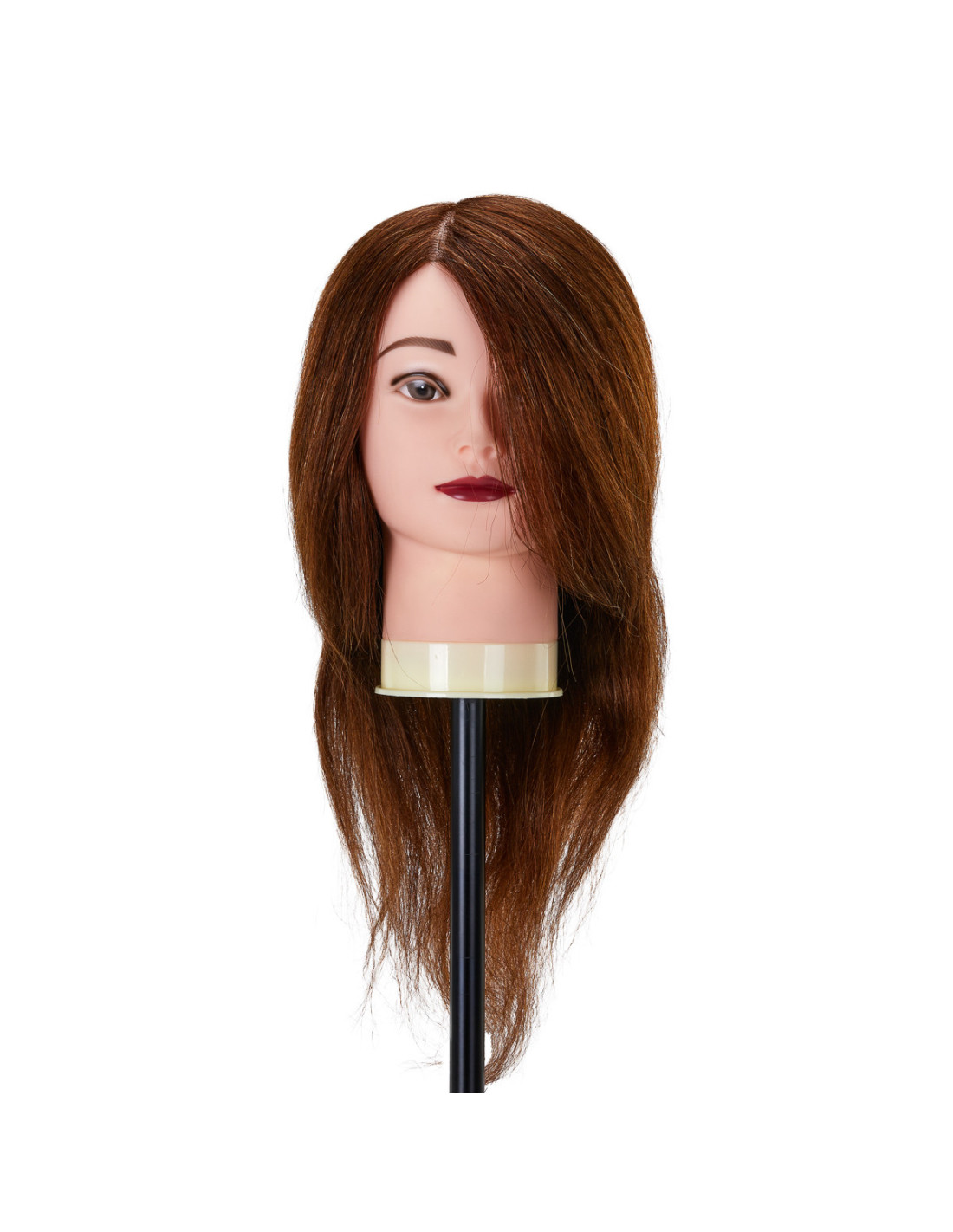 Główka treningowa fryzjerska Gabbiano WZ1 naturalne włosy, kolor 4H, długość 16 