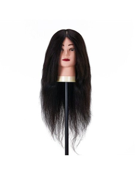 Główka treningowa fryzjerska Gabbiano WZ1 naturalne włosy, kolor 1H, długość 20 