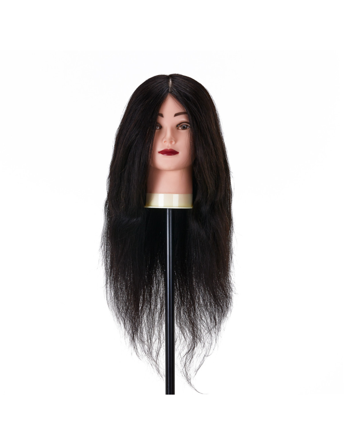 Główka treningowa fryzjerska Gabbiano WZ1 naturalne włosy, kolor 1H, długość 20 