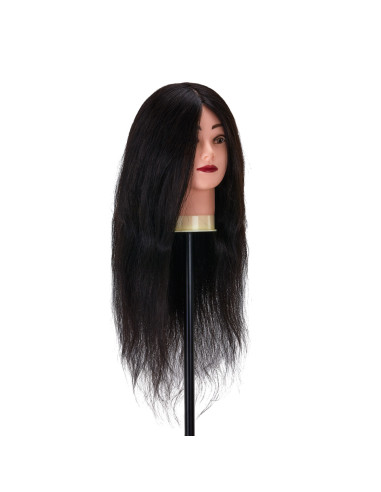 Główka treningowa fryzjerska Gabbiano WZ1 naturalne włosy, color 1H, długość 20 