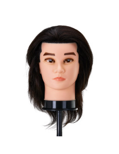Barbershop trainingskoppen wz3 natuurlijk haar lengte 20 cm