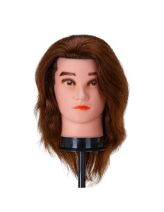 Têtes d'apprentissage barbershop wz3 cheveux naturels 20 cm