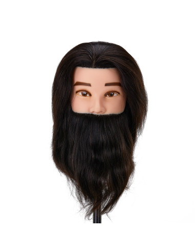 Główka treningowa z brodą friedzjerska Gabbiano WZ4 naturalne włosy, cor 1H, długość 8+6 