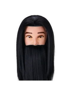 Cabezales de entrenamiento de barbería wz4 pelo sintético longitud 20 cm + 15 cm