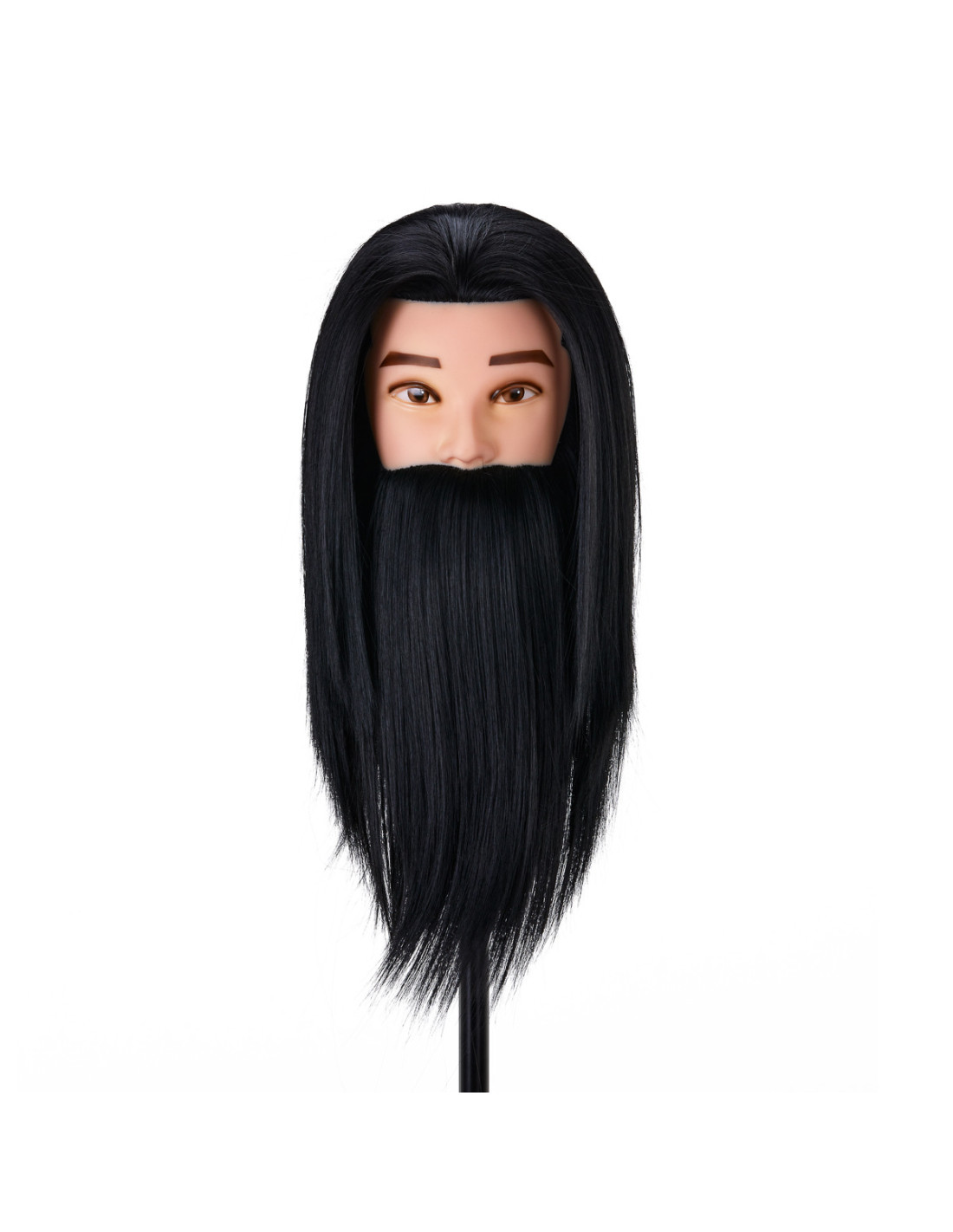 Główka treningowa z brodą Fryzjerska Gabbiano WZ4 syntetyczne włosy, kolor 1H, długość 8+6 