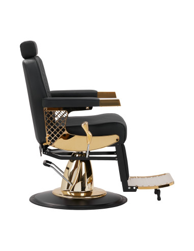 Fauteuil Barbier Gold Line Noir – Élégance Couture & Finitions Premium 