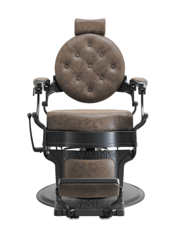 Fauteuil Barbier Florence Vieux Marron – Chic Classique & Structure Noire 