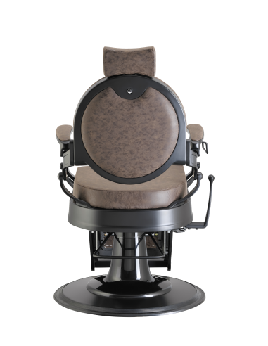 Florence Old Brown Barber chair – Classic Chic & Black Frame 