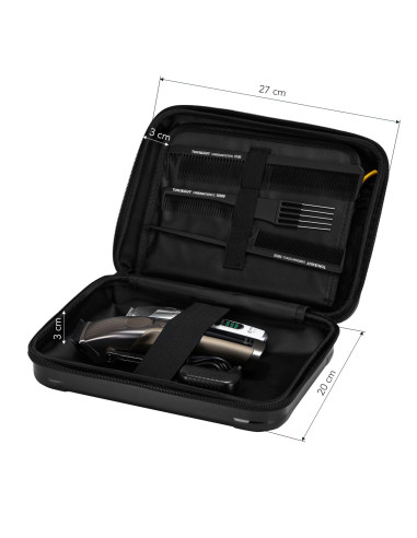 Petite valise de barbier noire 