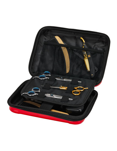 Kuferek walizka fryzjerska barberska czerwona