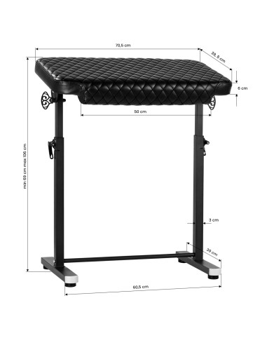 Podłokietnik do tatuażu Pro Ink 718 czarny pik B 