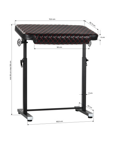 Podłokietnik do tatuażu Pro Ink 718 czarny pik R 