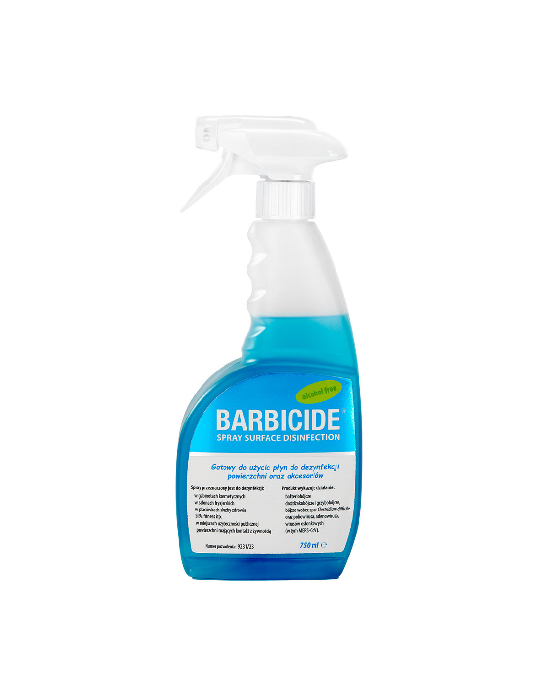 Barbicide spray do dezynfekcji wszystkich powierzchni 750 ml bez zapachu 