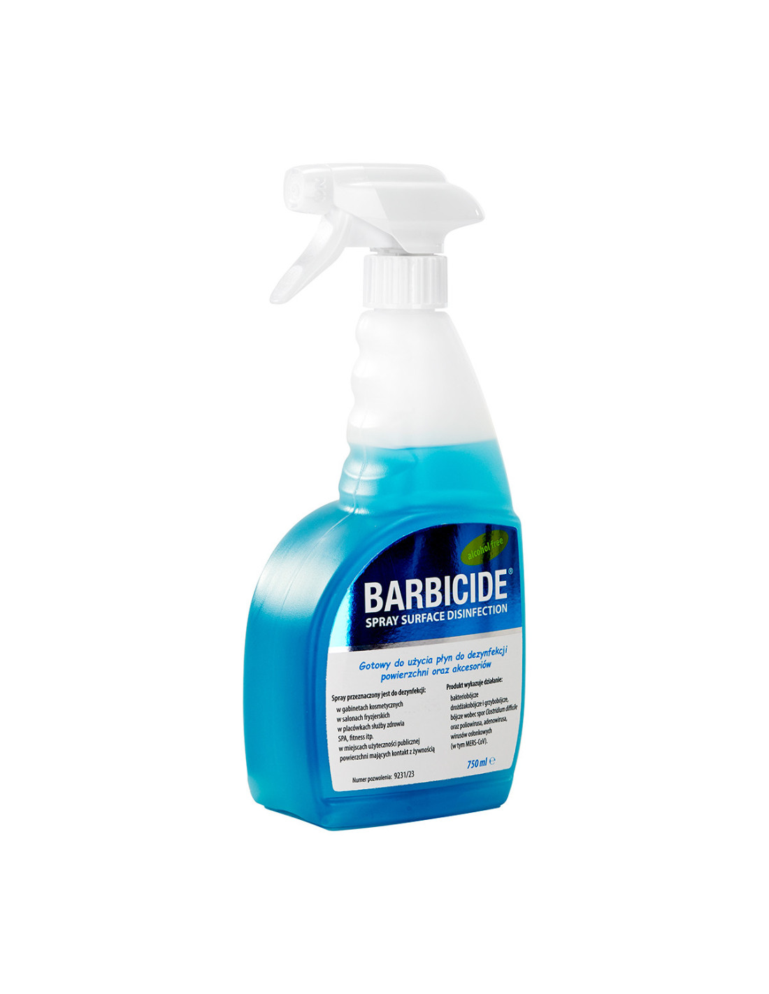 Barbicide spray do dezynfekcji wszystkich powierzchni 750 ml bez zapachu 