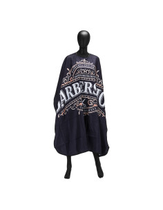 Cape de barbier avec collier en caoutchouc j-456