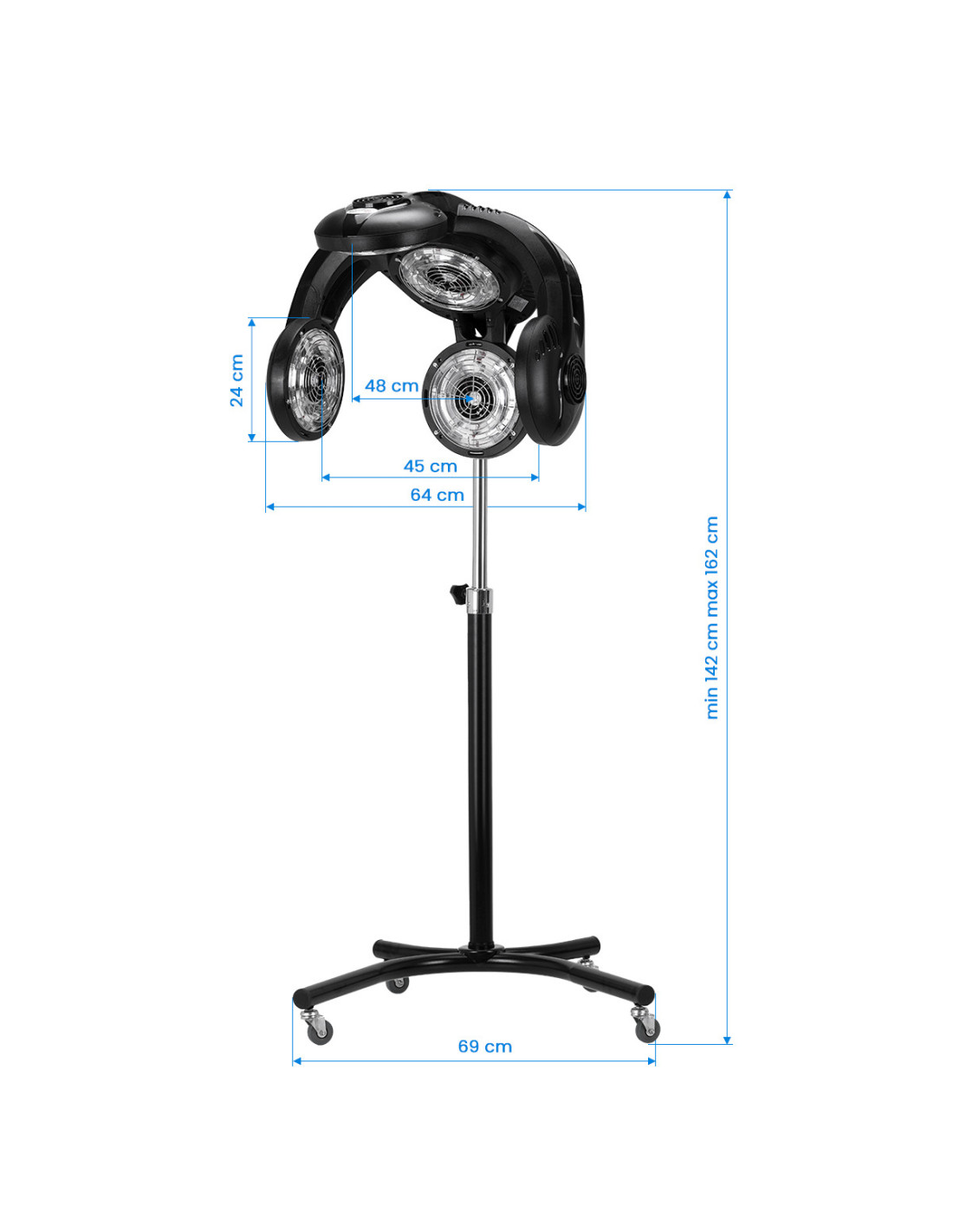 Gabbiano infrazon stojący GL-505S czarny 