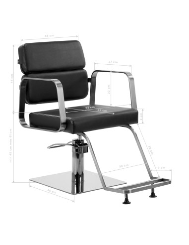 Gabbiano porto hairdressing chair black sm {attributes}