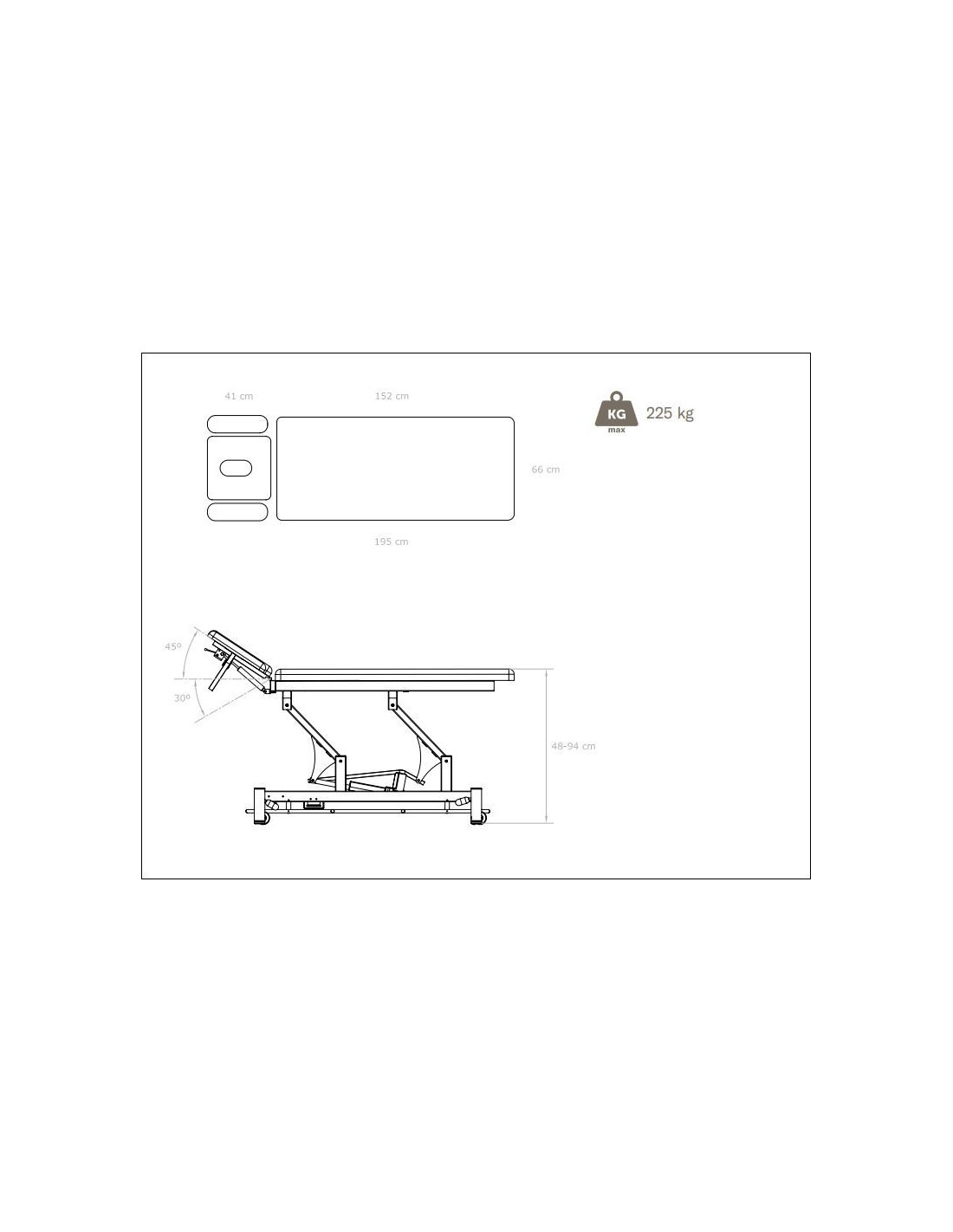 Physiotherapy table EL022 Black Thai electric treatment table Black