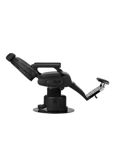 Black Electric Barber chair with High Precision Motorized Adjustments 