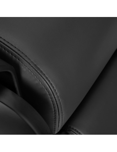 Fauteuil Barbier Électrique Noir avec Réglages Motorisés Haute Précision 