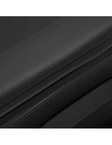 Schwarzer elektrischer Friseurstuhl mit hochpräzisen motorisierten Einstellungen