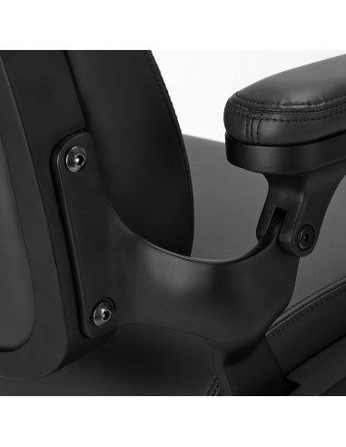 Black Electric Barber chair with High Precision Motorized Adjustments 