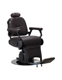 Fauteuil Barbier Électrique Brun – Motorisé & Confort Haut de Gamme