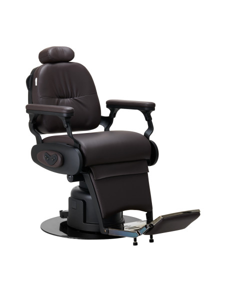 Fauteuil Barbier Électrique Brun – Réglages Motorisés Haute Précision 