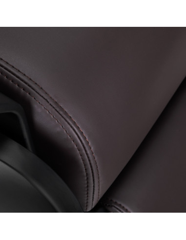 Fauteuil Barbier Électrique Brun – Réglages Motorisés Haute Précision 