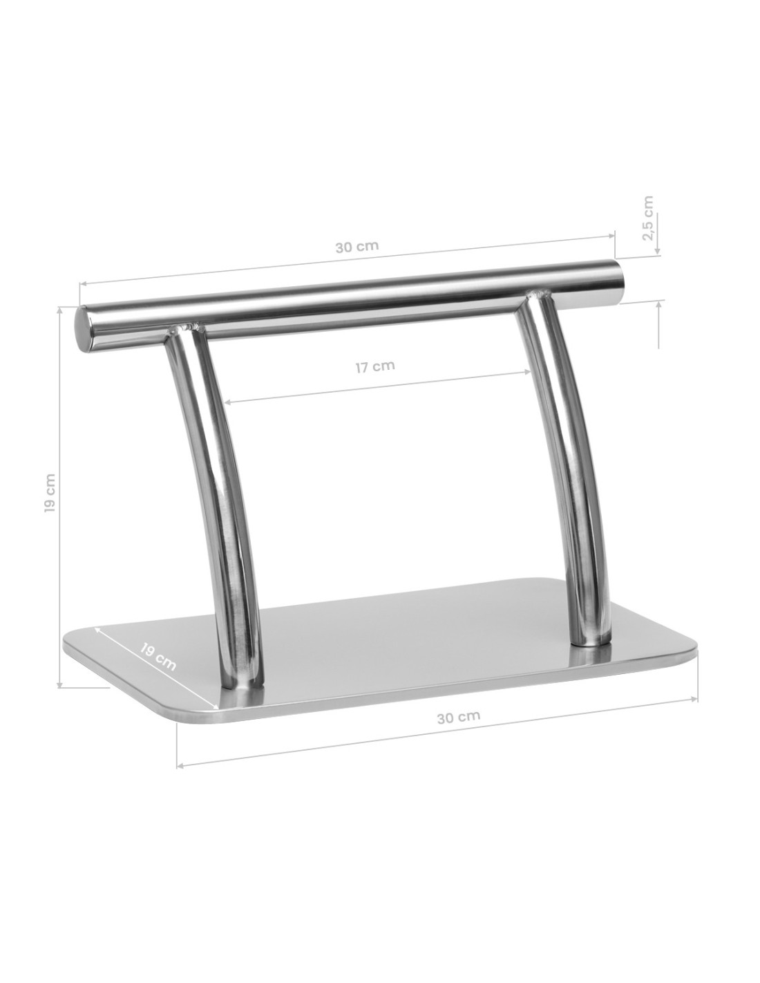 Gabbiano podnóżek fryzjerski L005S srebrny 