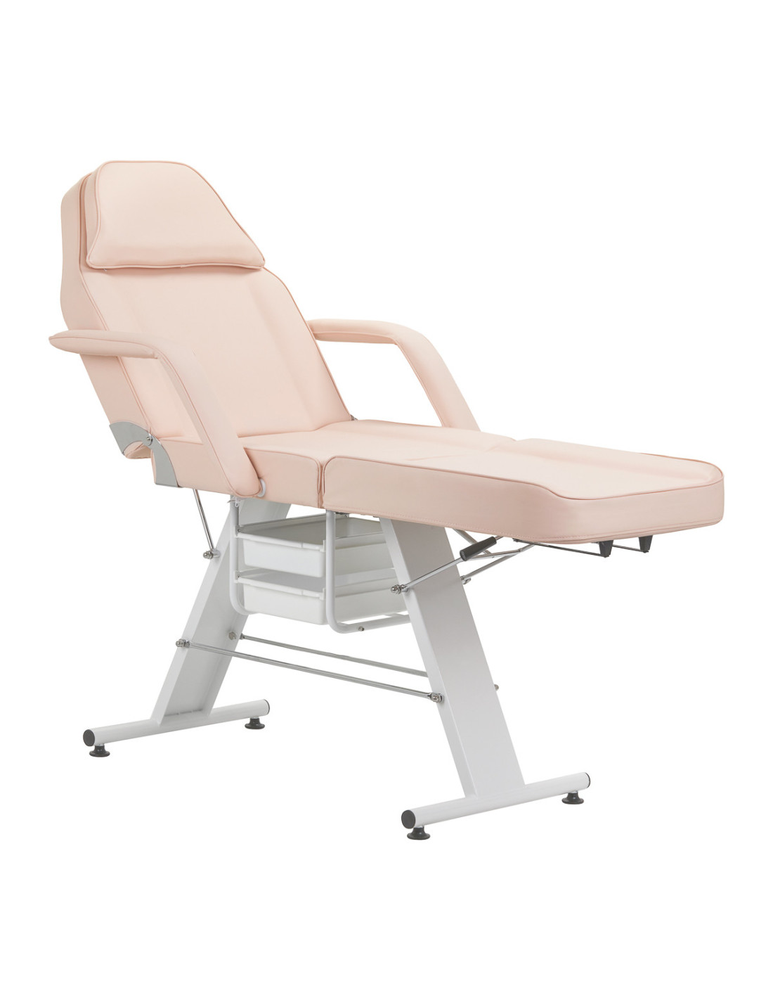 Fotel kosmetyczny Basic 202 z kuwetami różowy 