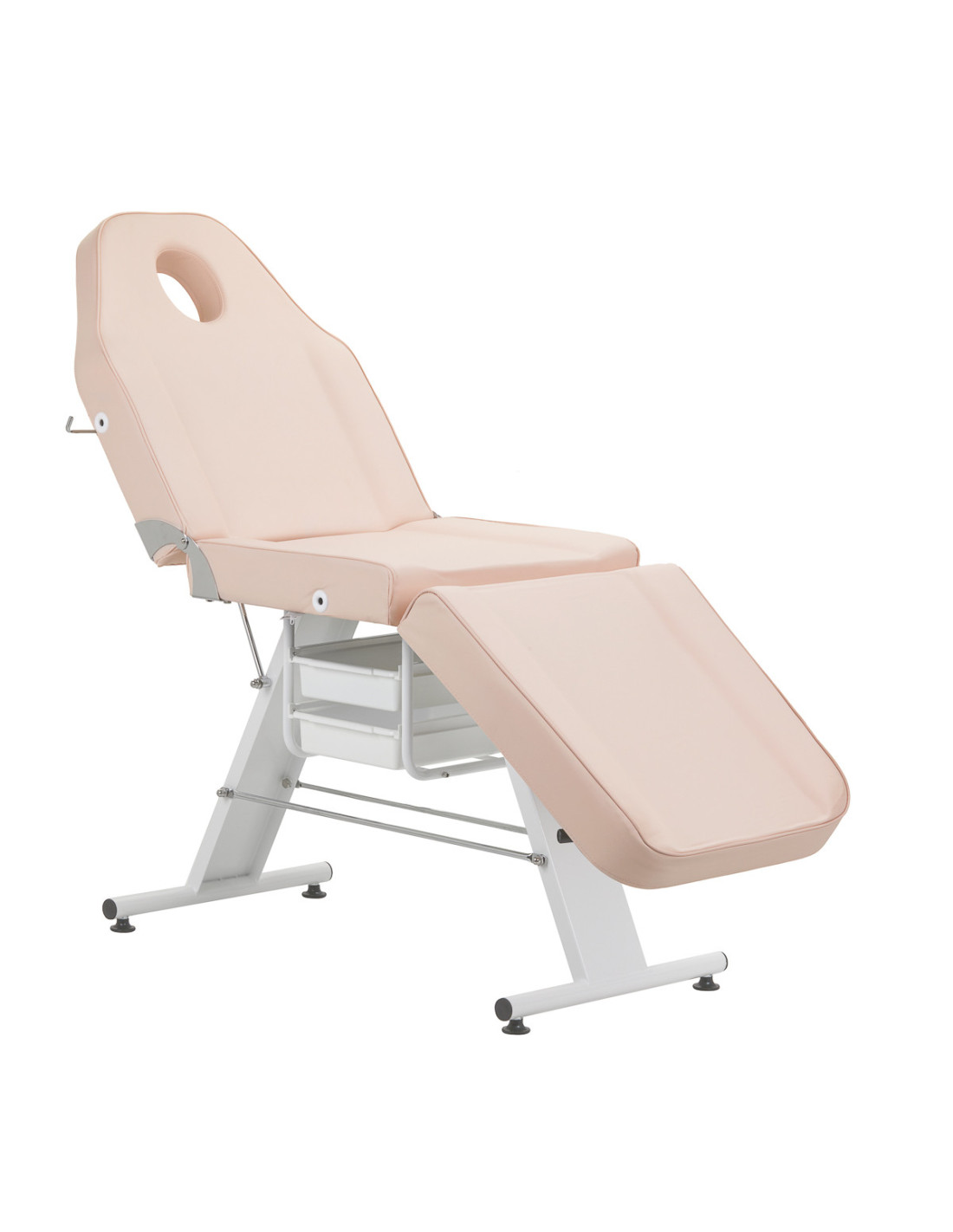 Fotel kosmetyczny Basic 202 z kuwetami różowy 