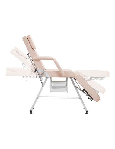 Fotel kosmetyczny Basic 202 z kuwetami różowy 