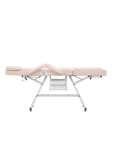 Fotel kosmetyczny Basic 202 z kuwetami różowy 