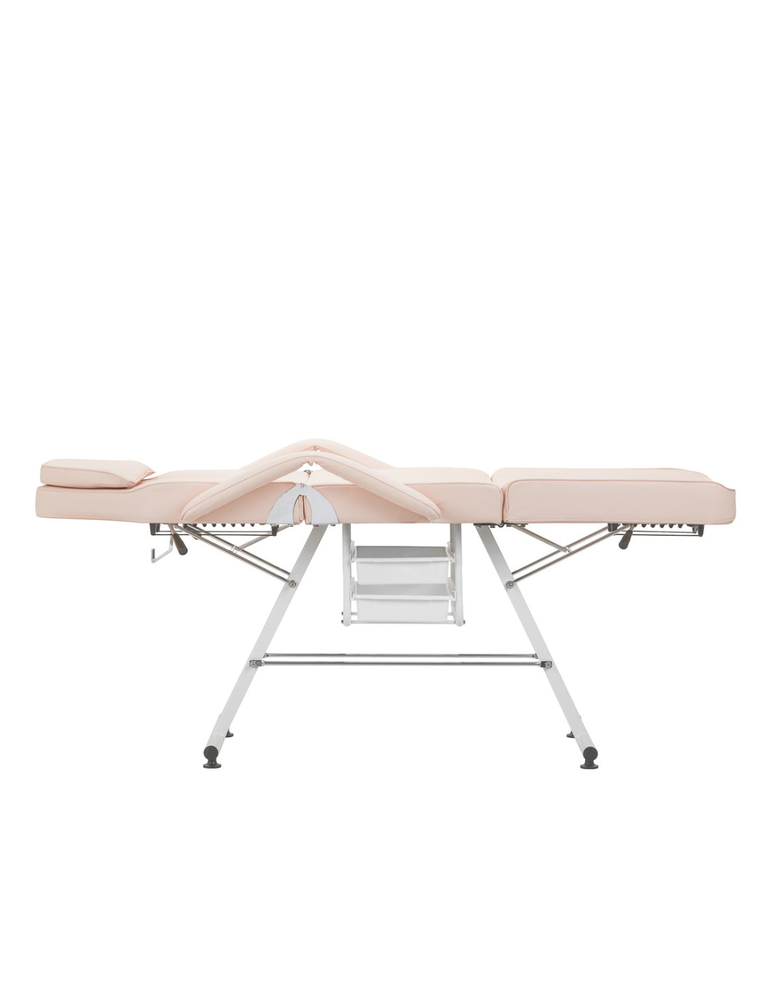 Fotel kosmetyczny Basic 202 z kuwetami różowy 