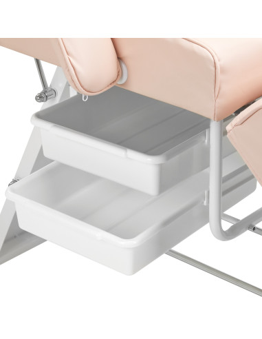 Fotel kosmetyczny Basic 202 z kuwetami różowy 