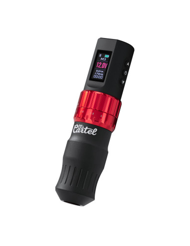 EL CARTEL VISPA Bezprzewodowa maszynka do tatuażu czarno/czerwona