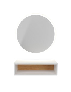 Miroir rond avec led nask blanc