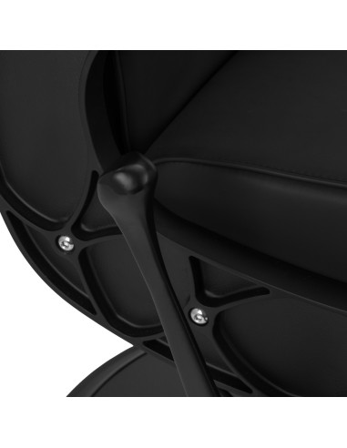 Cadeira de barbeiro Milano Nero Precisione – Design italiano 