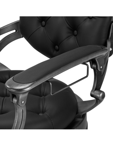 Poltrona da barbiere vintage Luxor NERA – Eleganza classica e comfort professionale