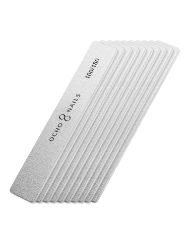 Ocho Nails pilnik szeroki prosty 100/180 10 szt. 