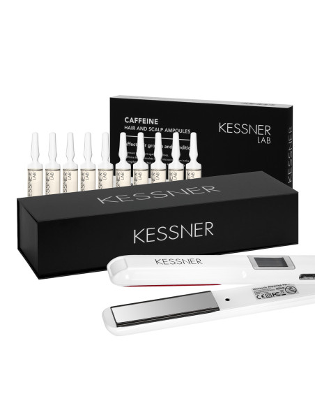 Kessner Hair Kit: Dispositivo de ultrasonido y ampollas de cafeína 