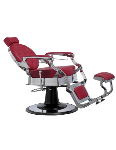Florence Red & Chrome Barber chair – US Look & Professional Comfort 