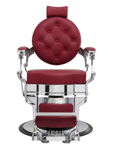 Fauteuil Barbier Florence Rouge & Chromé – Look US & Confort Pro 