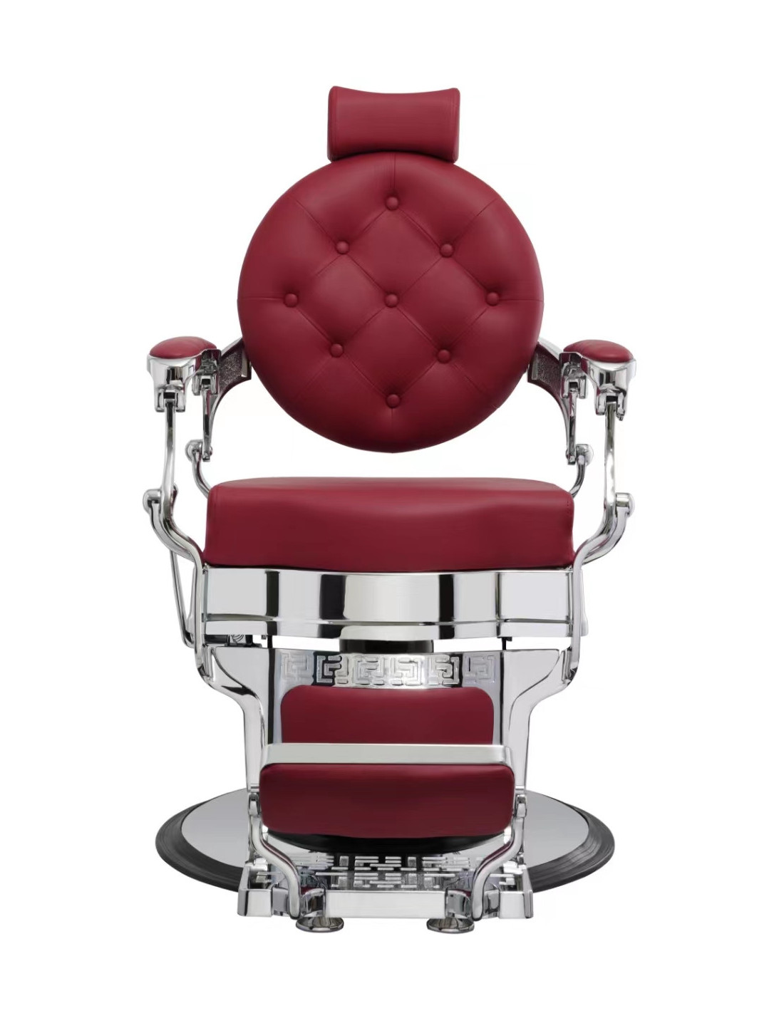 Fauteuil Barbier Florence Rouge & Chromé – Look US & Confort Pro 