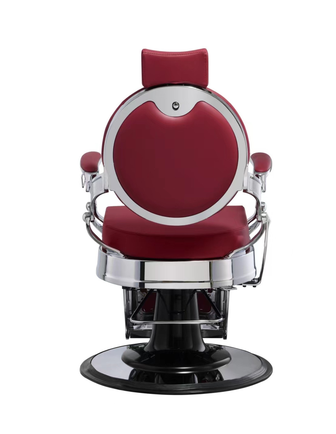 Fauteuil Barbier Florence Rouge & Chromé – Look US & Confort Pro 
