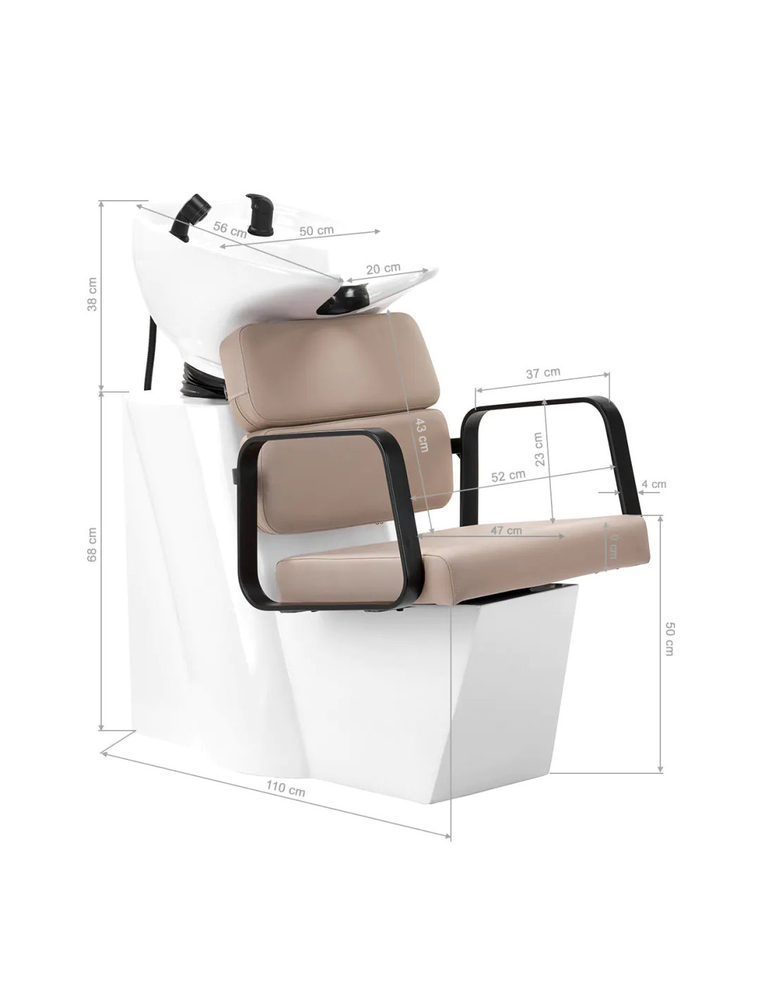 Zwarte en beige porto haarshampoo